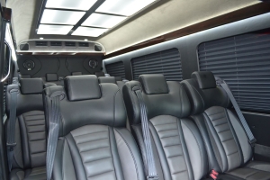 Black Leather Luxury Seats - Sprinter and Transit Vans