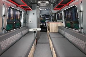Leather Bench Seating Installation - Airstream